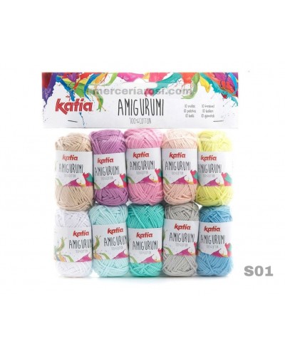 Pack 10 ovillos algodón Amigurumis