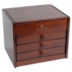 Costurero de madera con 3 cajones + 120 Madejas. DMC
