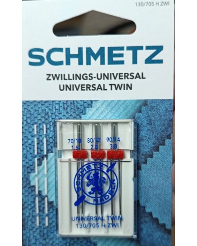 Aguja máquina Schmetz Universal Twin