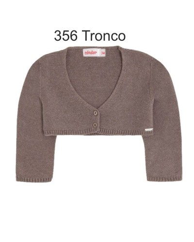 Rebeca corta algodón punto bobo tronco