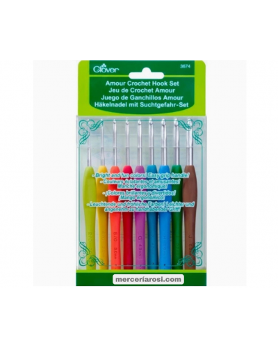 Estuche 9 ganchillos Clover Amour