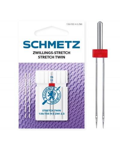 Aguja Schmetz gemelar de lycra