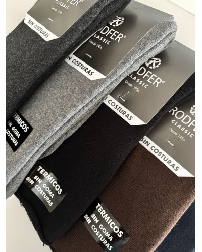 Calcetín hombre algodón liso "Rulo"