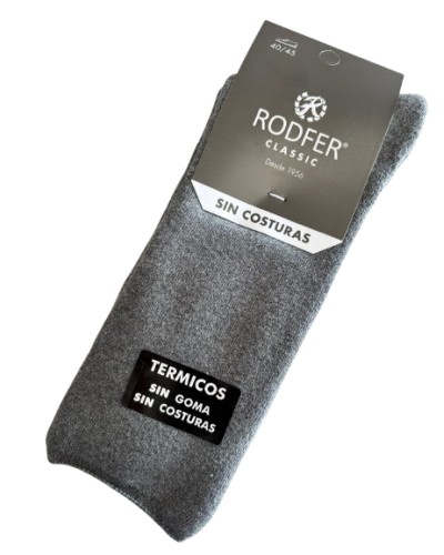 Calcetín hombre algodón liso "Rulo"