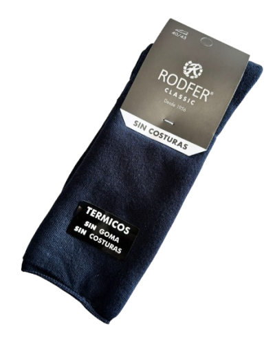 Calcetín hombre algodón liso "Rulo"