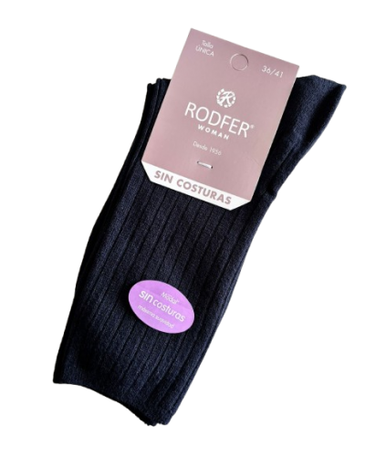 Calcetín mujer modal canalé