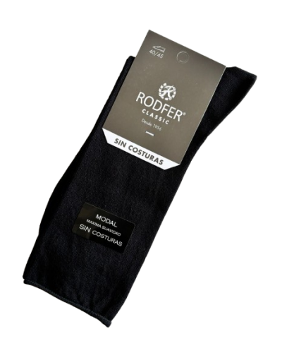 Calcetín hombre modal liso "Rulo"