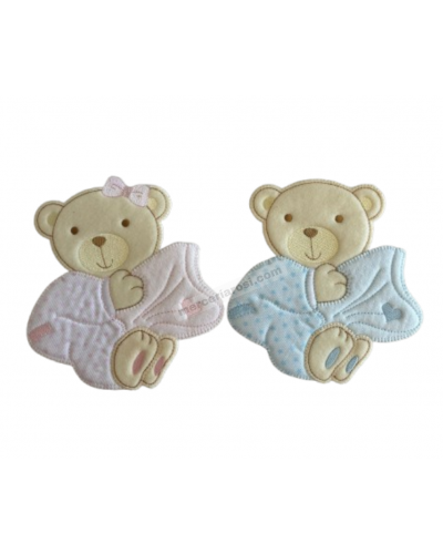 Parches termoadhesivos infantiles. Oso almohada