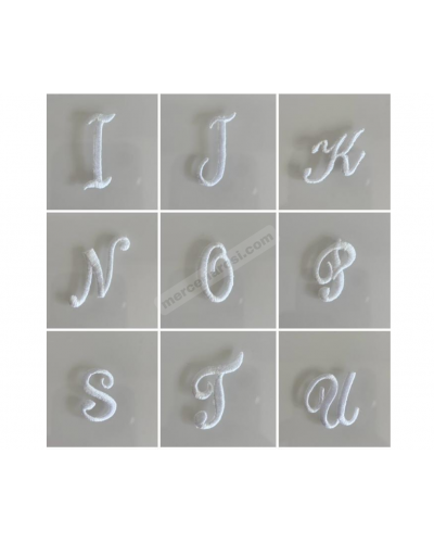 Letras termoadhesivas blancas