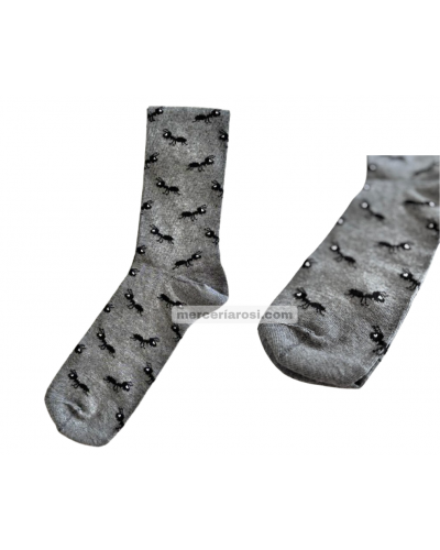 Calcetín hombre fantasía. Hormiga