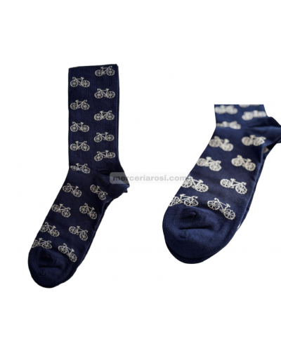 Calcetín hombre fantasía. Bicicletas