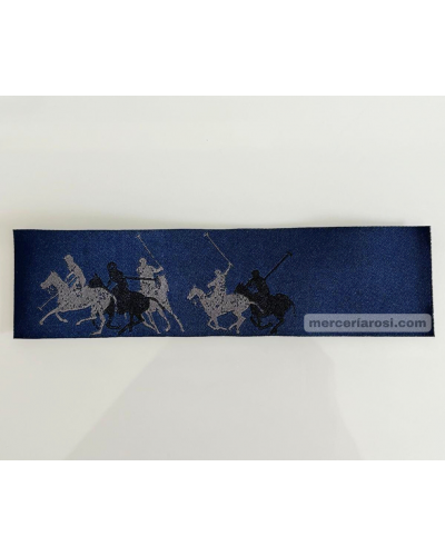 Parche termoadhesivo. Caballos azul