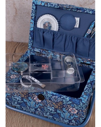 Costurero floral con asa