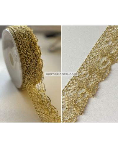Encaje bolillo metalizado 9915