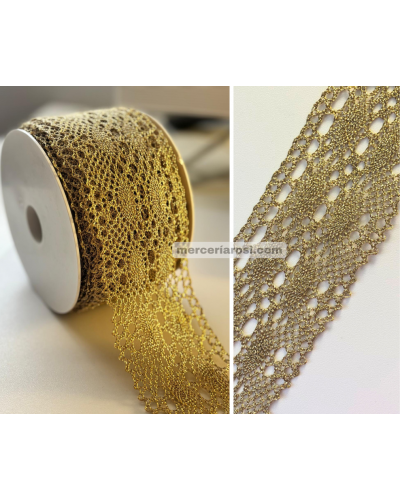 Encaje bolillo metalizado 9904
