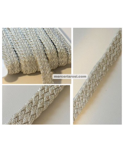 Entredós metalizado trenzado