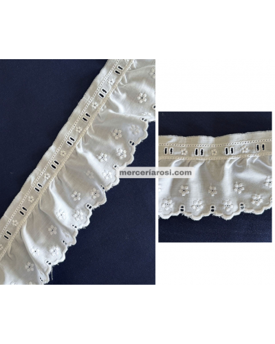 Tira bordada fruncida 366