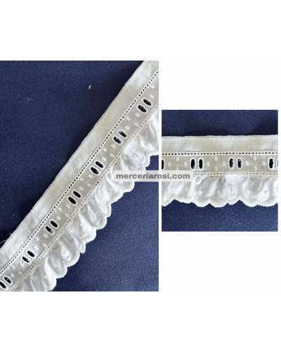 Tira bordada fruncida 695