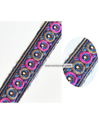 Galón bordado espejos