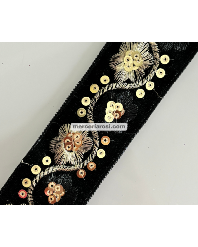 Galón bordado terciopelo rayón