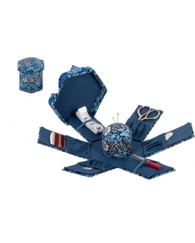 Costurero hexagonal floral