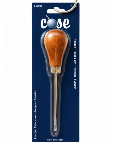 Punzón costura mango madera