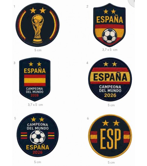 Parches bordados especial Mundial de Fútbol
