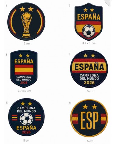 Parches bordados especial Mundial de Fútbol