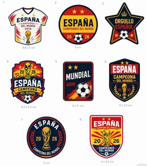Parches serigrafiados especial Mundial de Fútbol