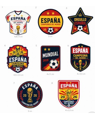 Parches serigrafiados especial Mundial de Fútbol