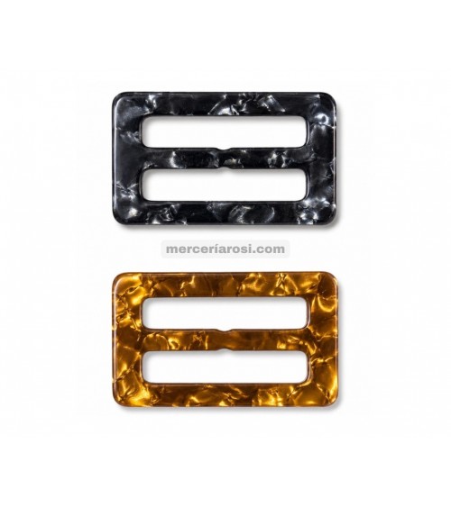 Hebilla rectangular efecto carey