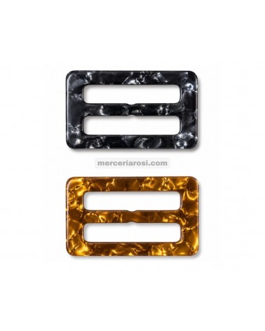 Hebilla rectangular efecto carey