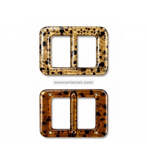 Hebilla rectangular moteada